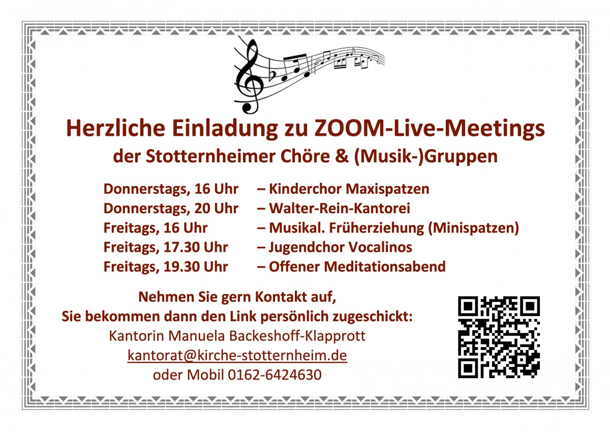 Einladung KK zu Zoom-Meetings NEU Einladung KK zu Zoom-Meetings NEU