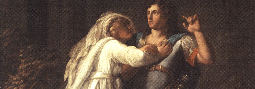Aufführung von Goethes »Iphigenie« (1779) mit Goethe in der Rolle des Orest. Gemälde von Georg Melchior Kraus Aufführung von Goethes »Iphigenie« (1779) mit Goethe in der Rolle des Orest. Gemälde von Georg Melchior Kraus