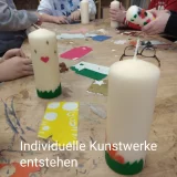 Kinderdombauhütte-individuelle Kunstwerke enstehen  Ilona Giese